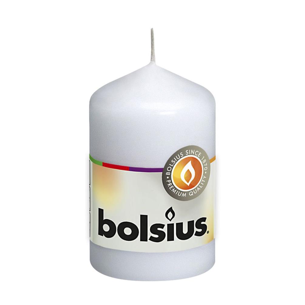 Bolsius White Pillar Candle 8cm x 5cm £1.71